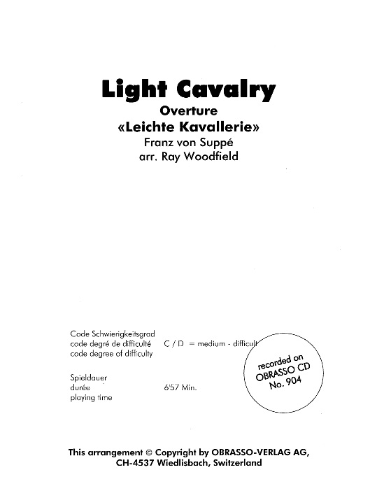 Overture to 'Light Cavalry' (Leichte Kavallerie) - hier klicken